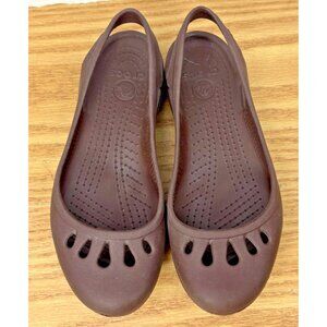 Crocs Kadee Women's Size 7 Brown Shoes Slip On Casual Walking Ballet Flats